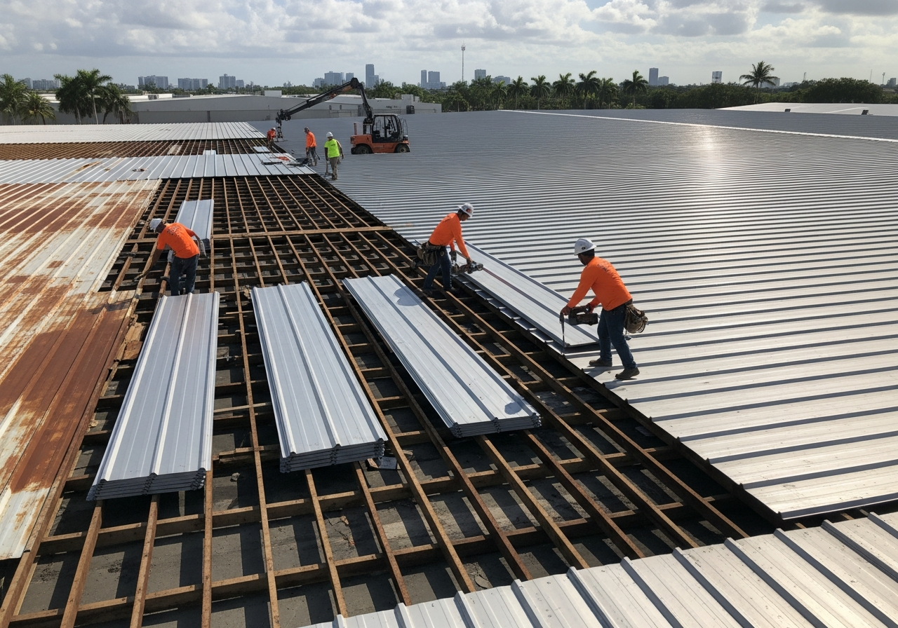 Replacing Aging R-Panel System on Working Warehouse