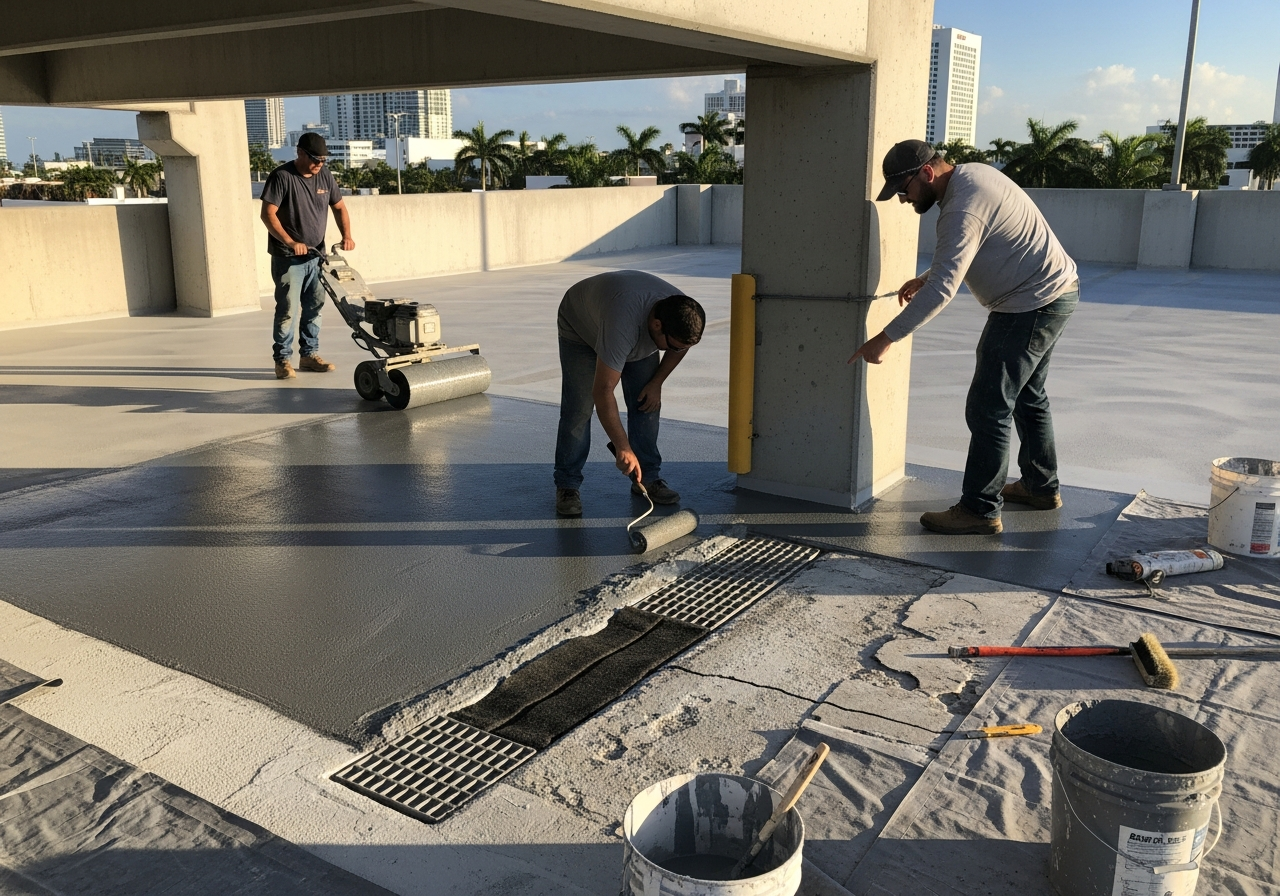 Parking Garage Deck Spalling and Leaking