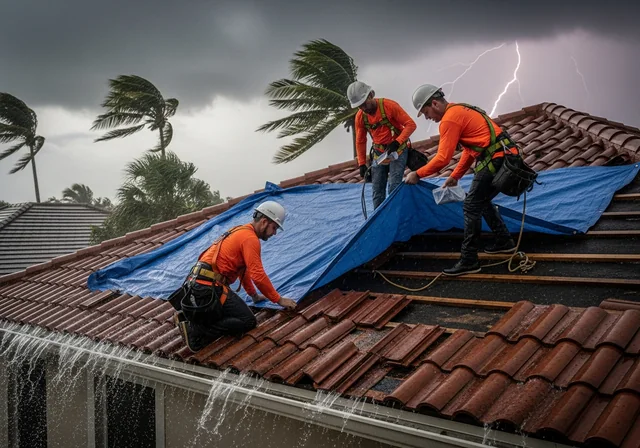 Cracked, Slipped, or Missing Tiles After a Storm