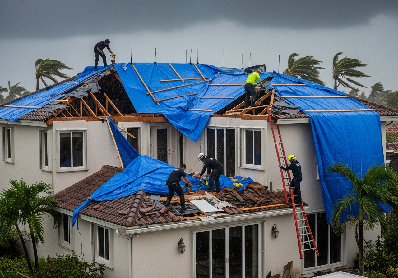 Roof Blown Open During Storm