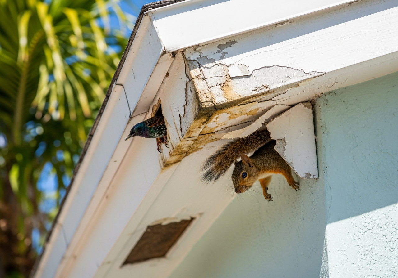 Pests Entering Through Damaged Soffit
