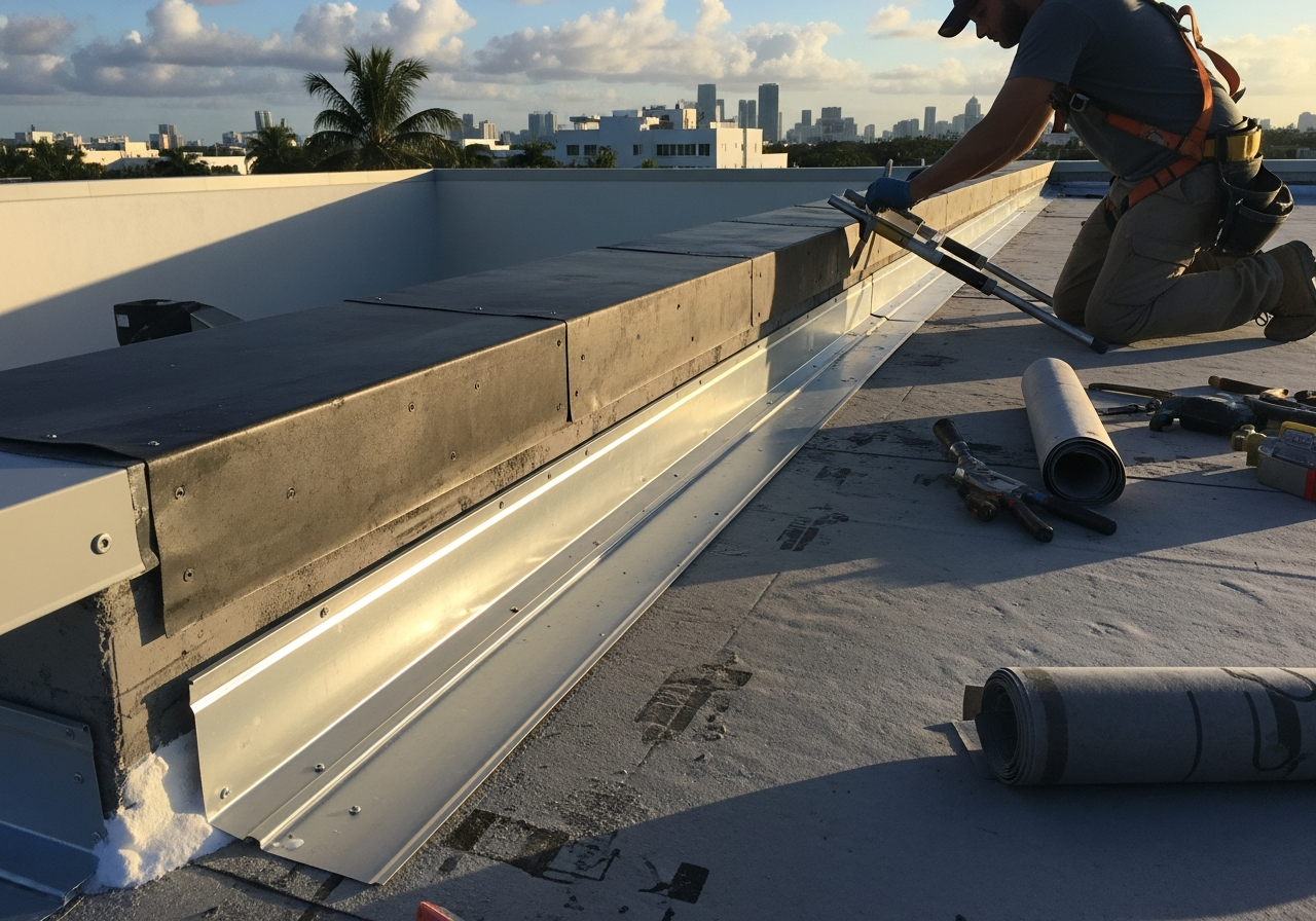 Wall and Parapet Flashing on Flat Roofs