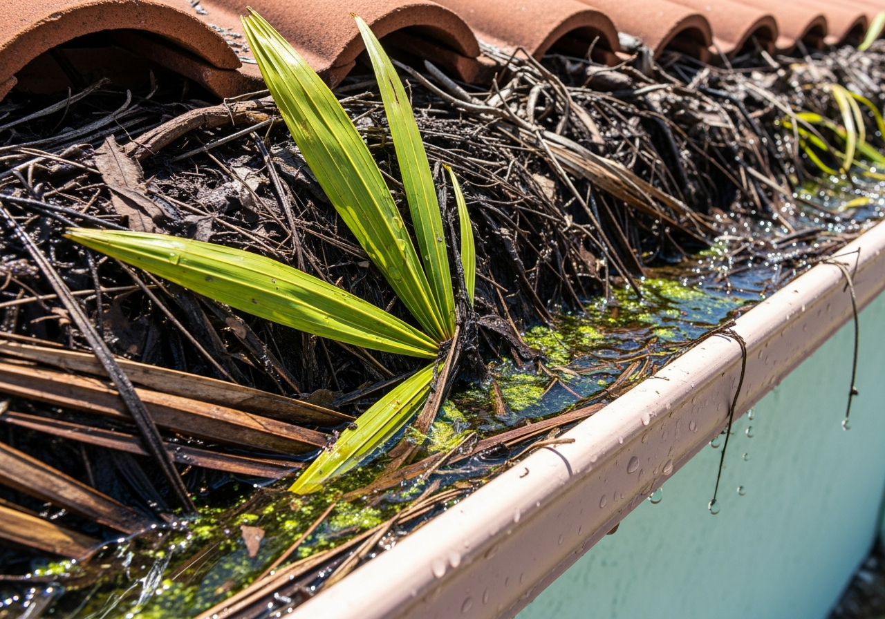Gutters Keep Clogging from Miami's Tree Debris