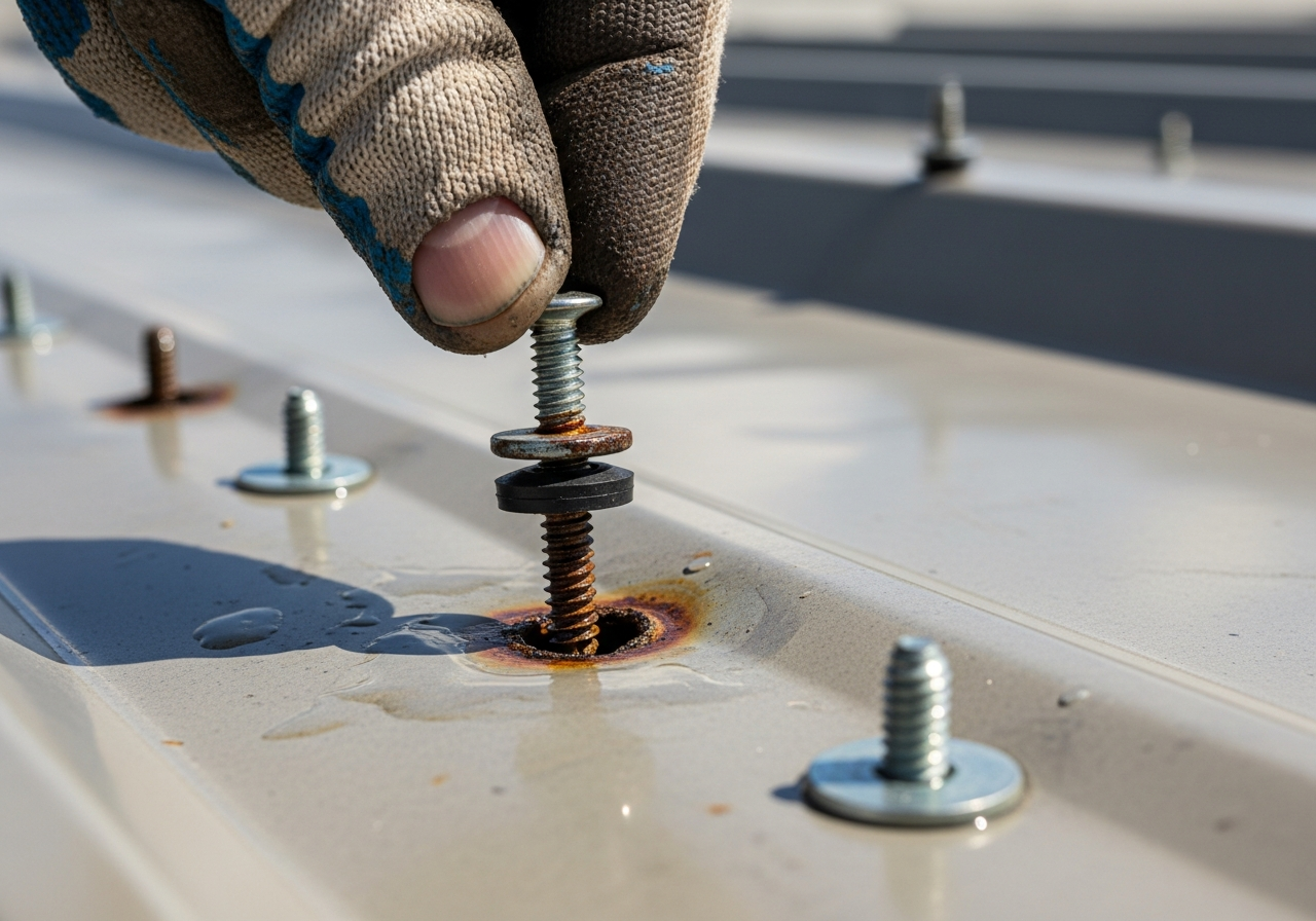 Leaking seams or fasteners