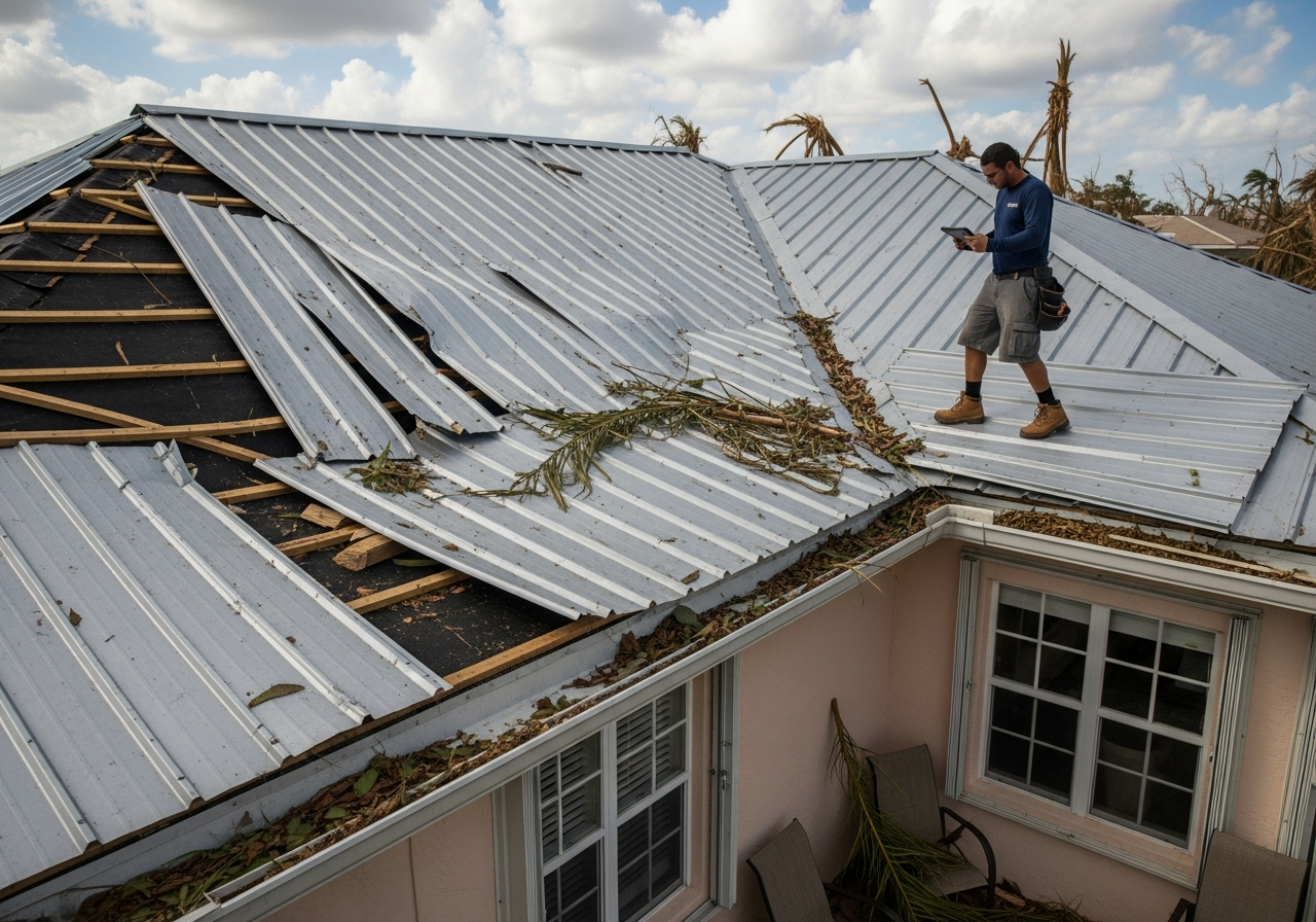 Damaged panels