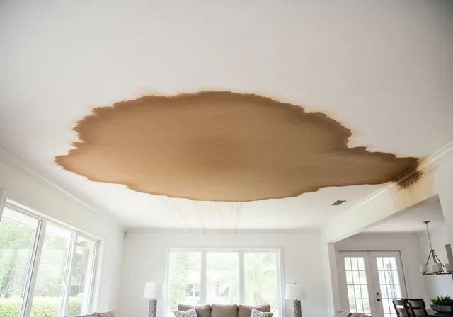 Ceiling stains and recurring drips