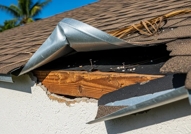 Flashing Peeled Back at Wall or Dormer