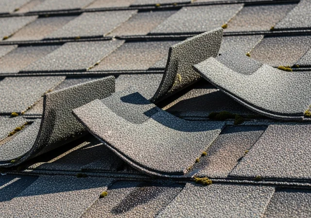 Shingles Lifted by Wind Suction