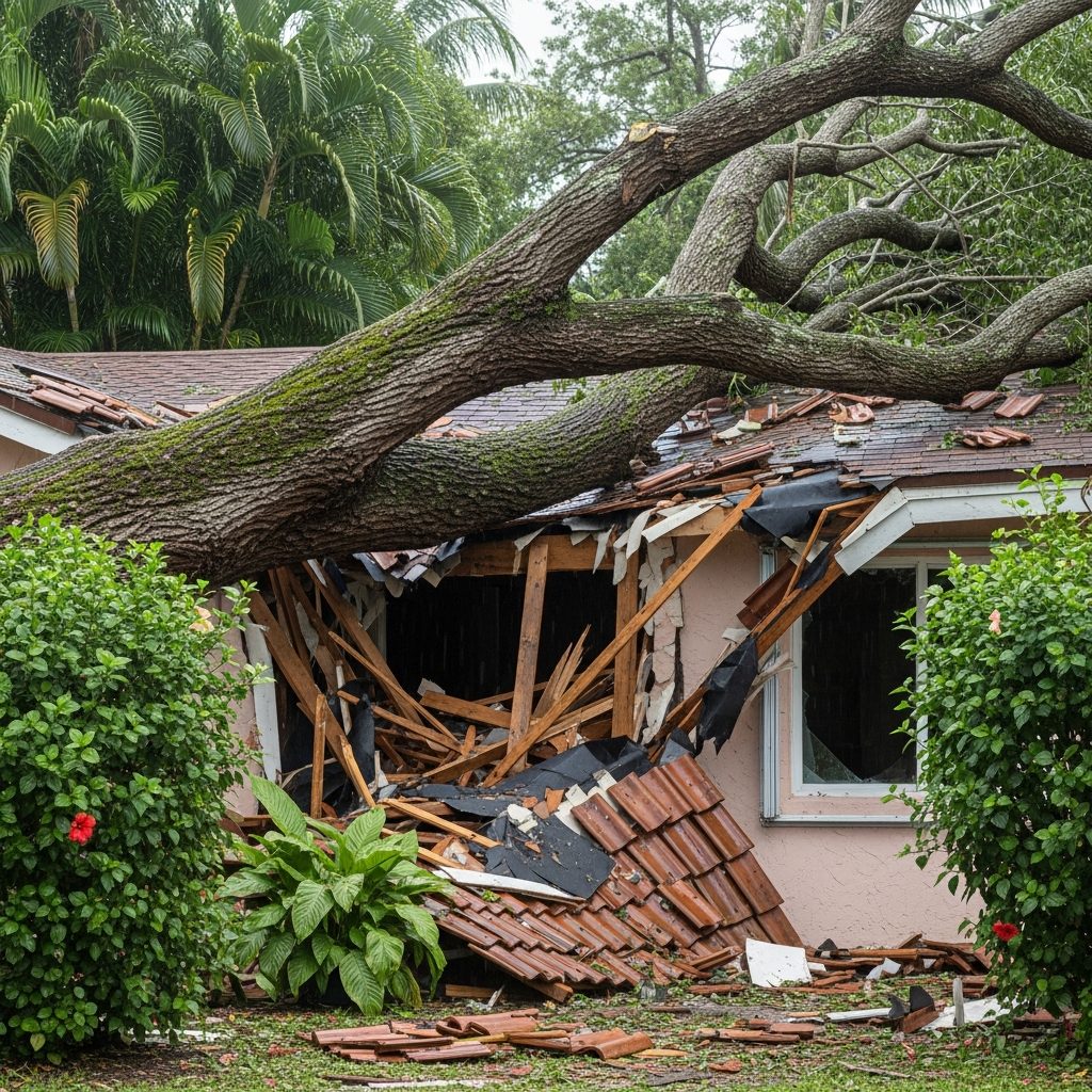 Storm debris or unstable areas