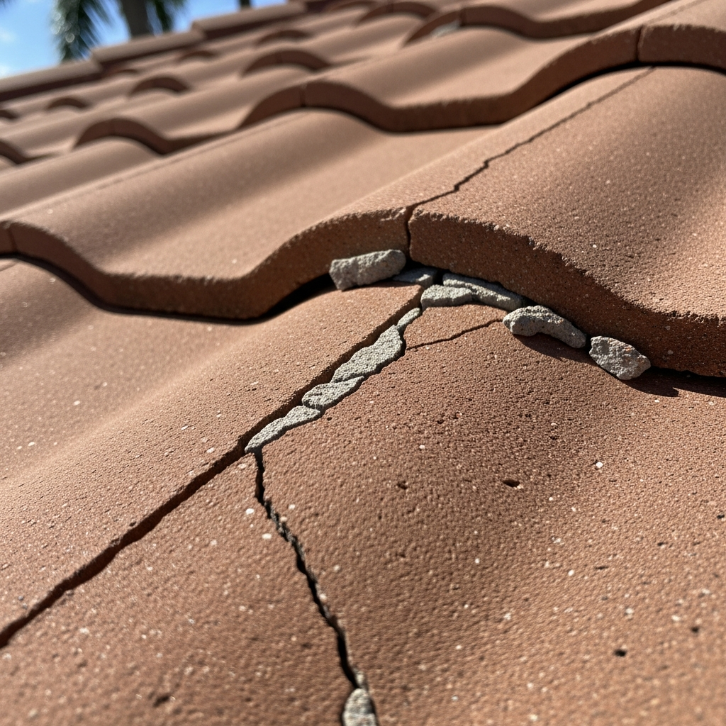 Loose or Cracked Tile from Foot Traffic or Wind