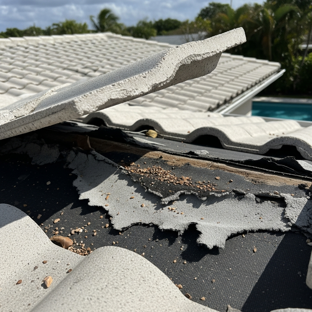Lifted or Cracked Tiles with Compromised Underlayment