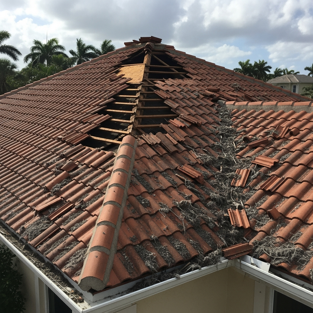 Blow-Off at Ridge Caps or Hip Ridges