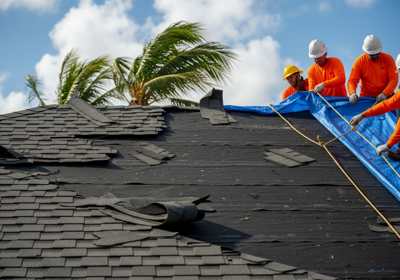 Missing or lifted shingles